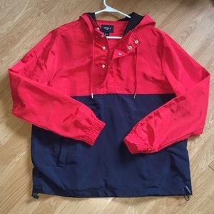 Brand New Red/Blue Windbreaker Hoodie